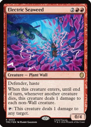 Electric Seaweed (Surge Foil) (TMC-023) - Commander: Teenage Mutant Ninja Turtles Foil - for just $1.46! 