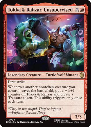 Tokka & Rahzar, Unsupervised (Surge Foil) (TMC-028) - Commander: Teenage Mutant Ninja Turtles Foil - for just $1.79! 