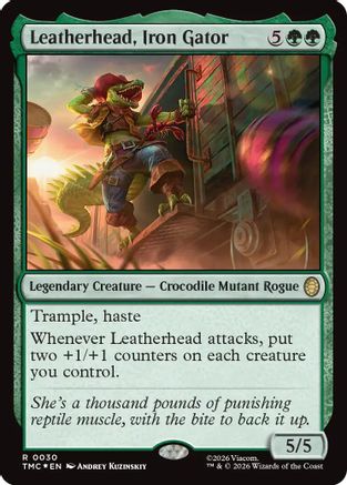 Leatherhead, Iron Gator (Surge Foil) (TMC-030) - Commander: Teenage Mutant Ninja Turtles Foil - for just $1.41! 