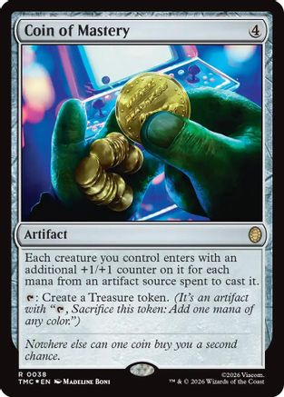 Coin of Mastery (Surge Foil) (TMC-038) - Commander: Teenage Mutant Ninja Turtles Foil - for just $9.59! 