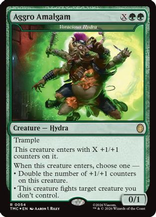 Aggro Amalgam - Voracious Hydra (Surge Foil) (TMC-054) - Commander: Teenage Mutant Ninja Turtles Foil - for just $0.61! 