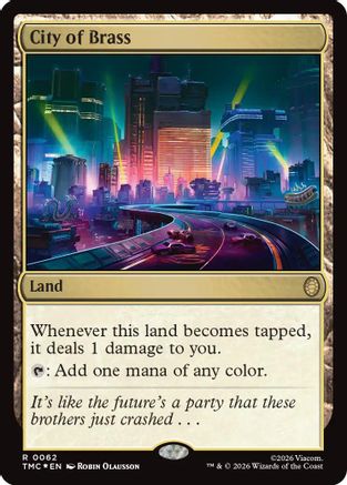 City of Brass (Surge Foil) (TMC-062) - Commander: Teenage Mutant Ninja Turtles Foil - for just $9.91! 