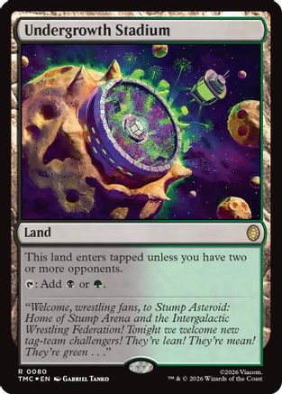 Undergrowth Stadium (Surge Foil) (TMC-080) - Commander: Teenage Mutant Ninja Turtles Foil - for just $3.25! 