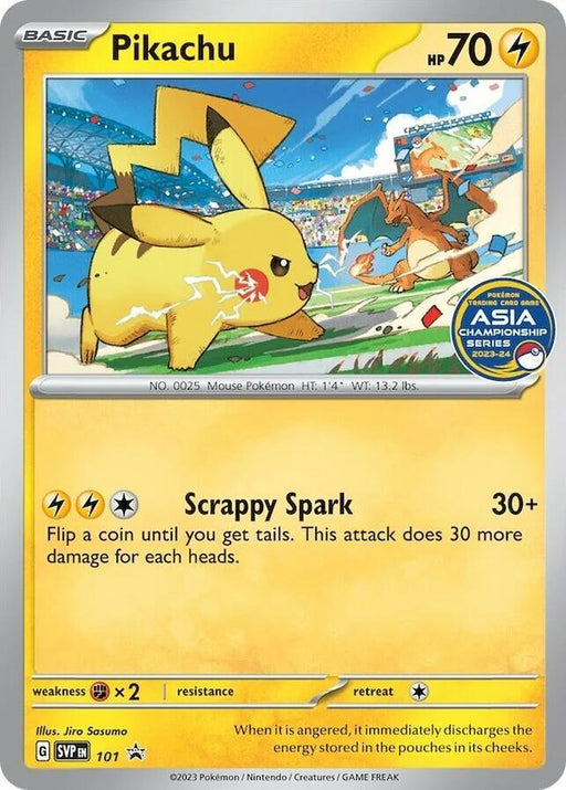 Pikachu (101) (Asia Championship Series 23-24) [Scarlet & Violet: Black Star Promos] - for just $0.10! 