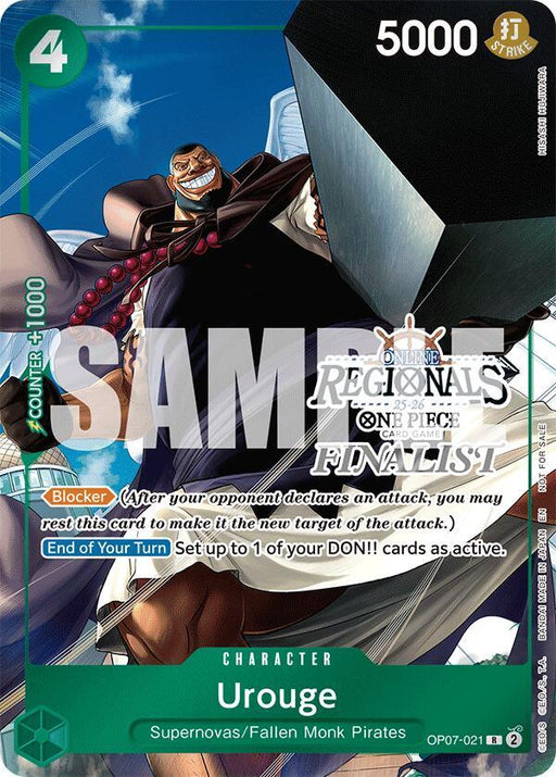 Urouge (Online Regional Finalist Card Set 2025 Vol.1) [One Piece Promotion Cards] - for just $14! 