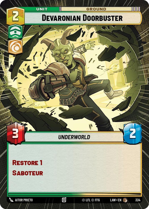 Devaronian Doorbuster (334) (Hyperspace) (334) [A Lawless Time] - for just $0.10! 