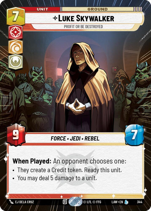 Luke Skywalker - Profit or Be Destroyed (344) (Hyperspace) (344) [A Lawless Time] - for just $2.70! 