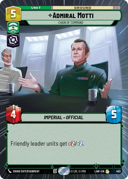 Admiral Motti - Chain of Command (403) (Hyperspace) (403) [A Lawless Time] - for just $0.20! 