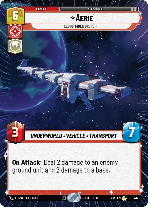 Aerie - Cloud-Rider Dropship (448) (Hyperspace) (448) [A Lawless Time] - for just $0.30! 