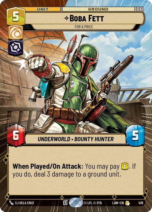 Boba Fett - For a Price (478) (Hyperspace) (478) [A Lawless Time] - for just $1.25! 
