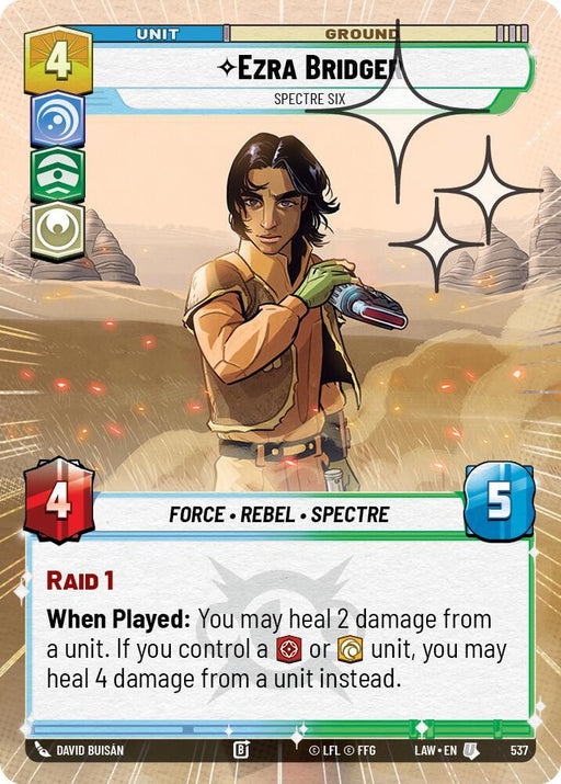 Ezra Bridger - Spectre Six (299) (Hyperspace Foil) (299) [A Lawless Time] - for just $0.15! 