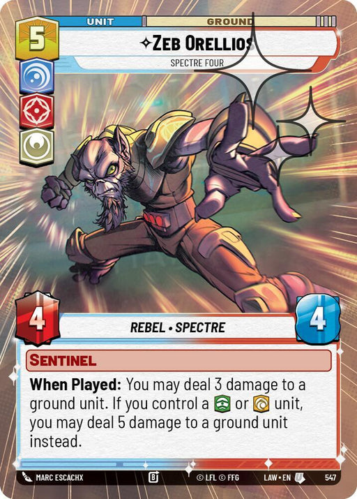 Zeb Orellios - Spectre Four (309) (Hyperspace Foil) (309) [A Lawless Time] - for just $0.45! 