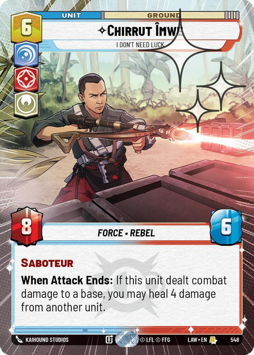 Chirrut Imwe - I Don't Need Luck (310) (Hyperspace Foil) (310) [A Lawless Time] - for just $0.50! 