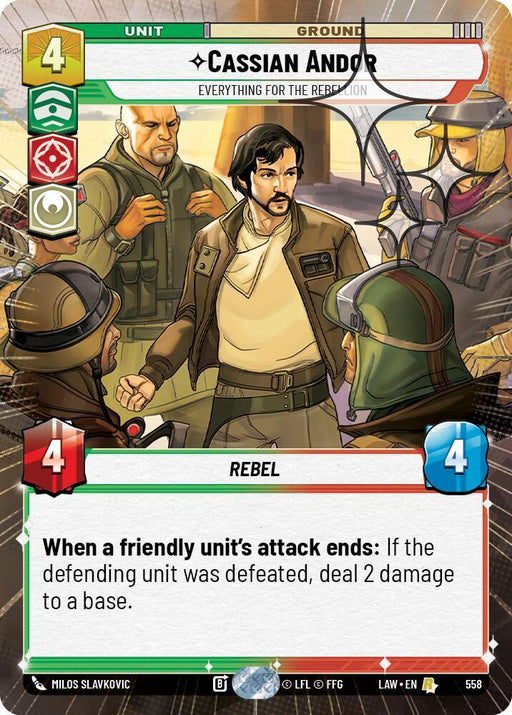Cassian Andor - Everything for the Rebellion (320) (Hyperspace Foil) (320) [A Lawless Time] - for just $0.35! 