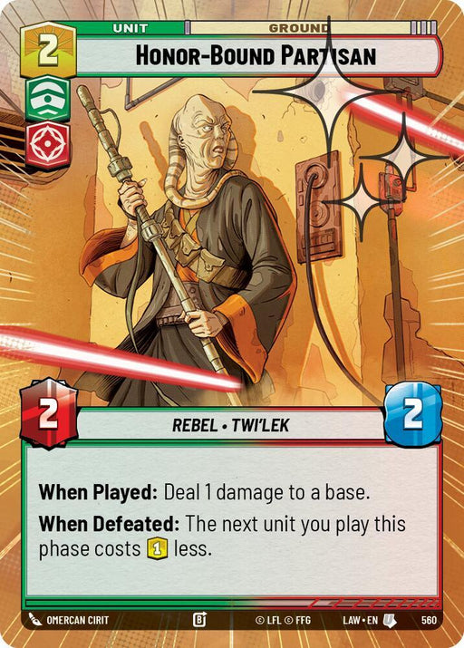 Honor-Bound Partisan - (322) (Hyperspace Foil) (322) [A Lawless Time] - for just $0.15! 