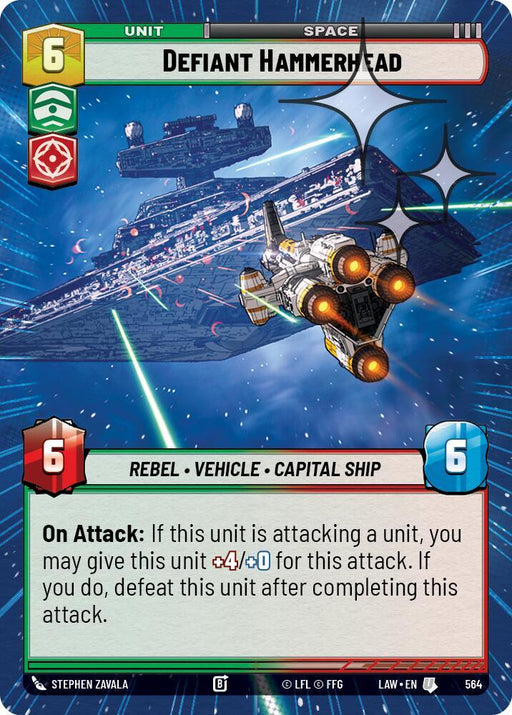 Defiant Hammerhead (326) (Hyperspace Foil) (326) [A Lawless Time] - for just $0.20! 