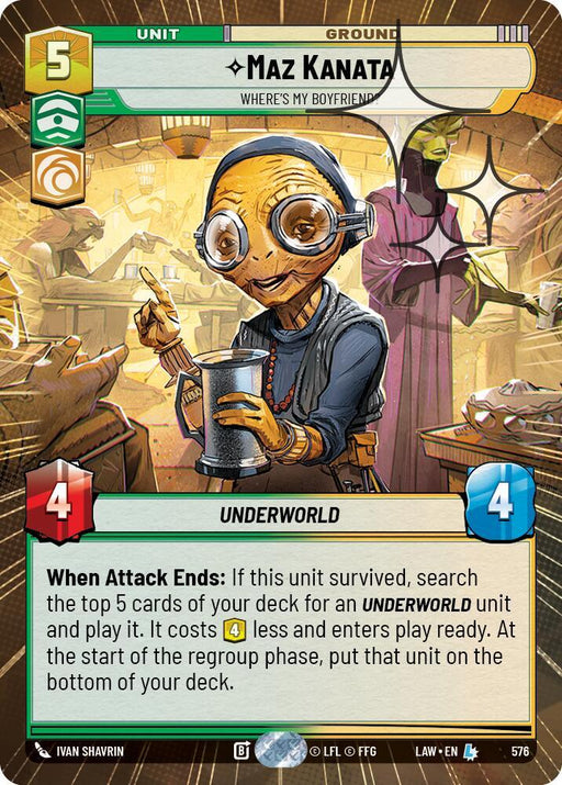 Maz Kanata - Where's My Boyfriend? (338) (Hyperspace Foil) (338) [A Lawless Time] - for just $1.10! 