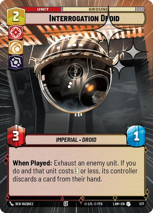 Interrogation Droid (339) (Hyperspace Foil) (339) [A Lawless Time] - for just $0.35! 