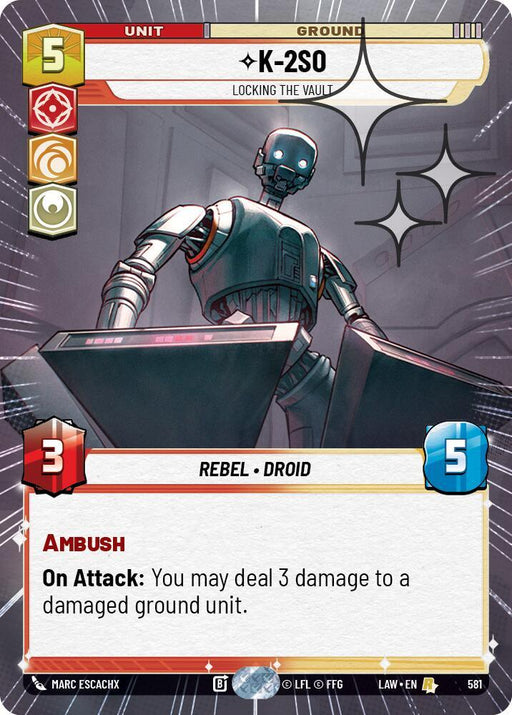 K-2S0 - Locking the Vault (343) (Hyperspace Foil) (343) [A Lawless Time] - for just $0.80! 
