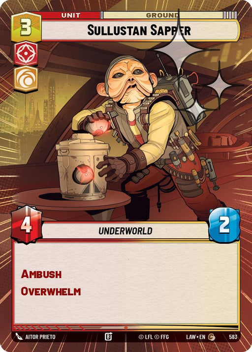 Sullustan Sapper (345) (Hyperspace Foil) (345) [A Lawless Time] - for just $0.10! 