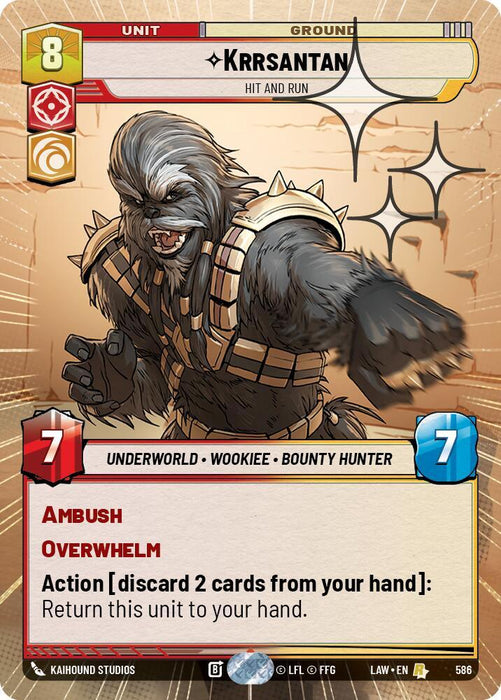 Krrsantan - Hit and Run (348) (Hyperspace Foil) (348) [A Lawless Time] - for just $2.50! 