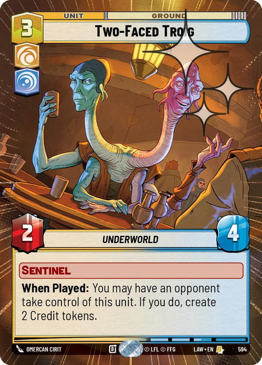 Two-Faced Troig - (356) (Hyperspace Foil) (356) [A Lawless Time] - for just $1.65! 