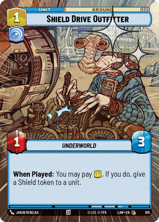 Shield Drive Outfitter (377) (Hyperspace Foil) (377) [A Lawless Time] - for just $0.10! 