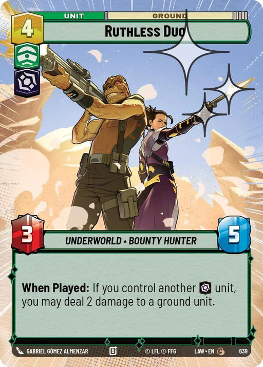 Ruthless Duo (401) (Hyperspace Foil) (401) [A Lawless Time] - for just $0.10! 