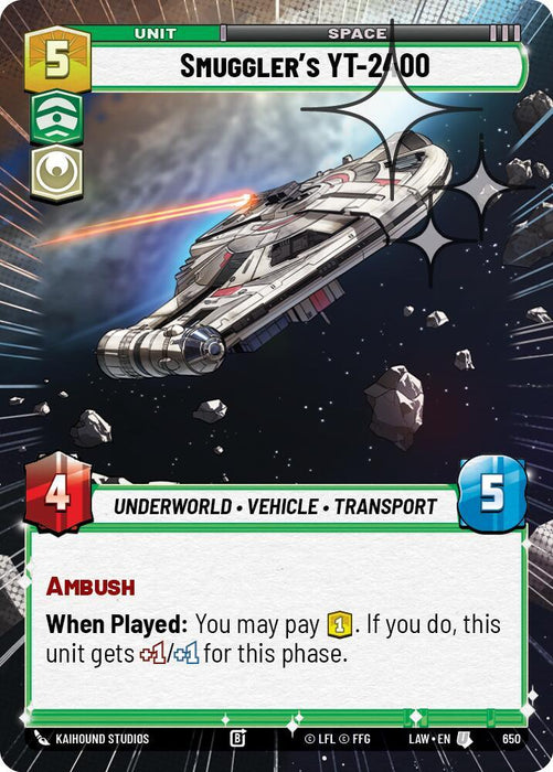 Smuggler's YT-2400 (412) (Hyperspace Foil) (412) [A Lawless Time] - for just $0.15! 