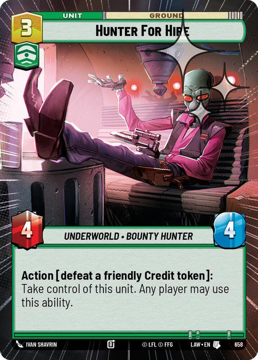 Hunter for Hire (420) (Hyperspace Foil) (420) [A Lawless Time] - for just $0.10! 