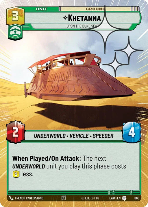Khetanna - Upon the Dune Sea (422) (Hyperspace Foil) (422) [A Lawless Time] - for just $0.10! 