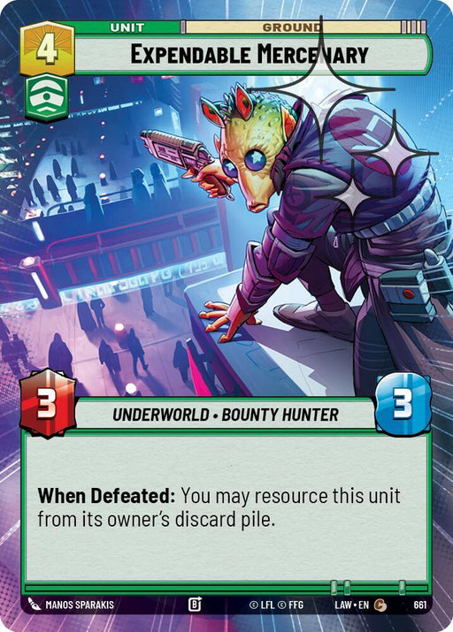 Expendable Mercenary (423) (Hyperspace Foil) (423) [A Lawless Time] - for just $0.10! 