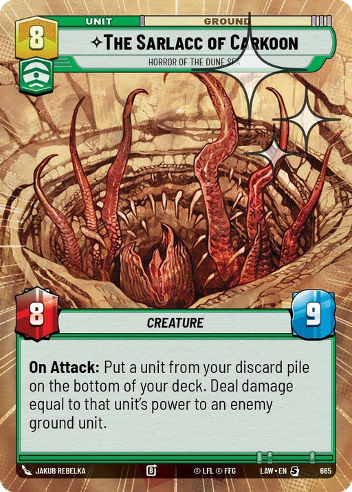 The Sarlacc of Carkoon - Horror of the Dune Sea (427) (Hyperspace Foil) (427) [A Lawless Time] - for just $0.20! 