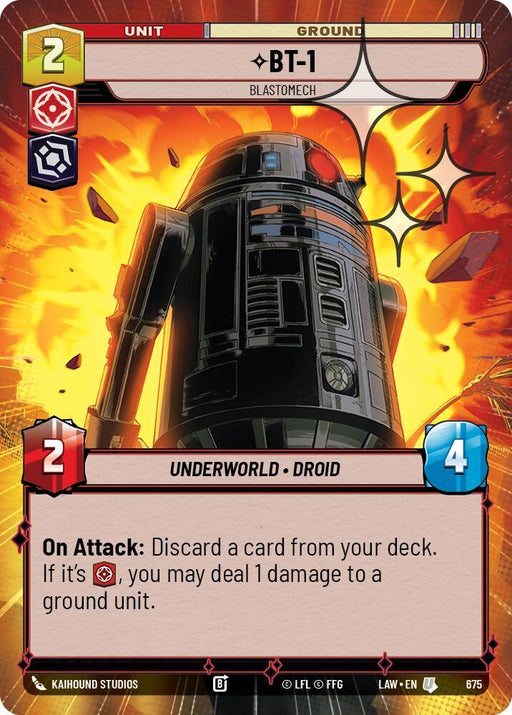 BT-1 - Blastomech (437) (Hyperspace Foil) (437) [A Lawless Time] - for just $0.60! 