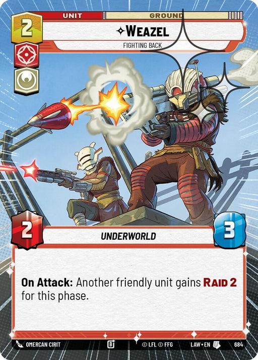Weazel - Fighting Back (446) (Hyperspace Foil) (446) [A Lawless Time] - for just $0.10! 