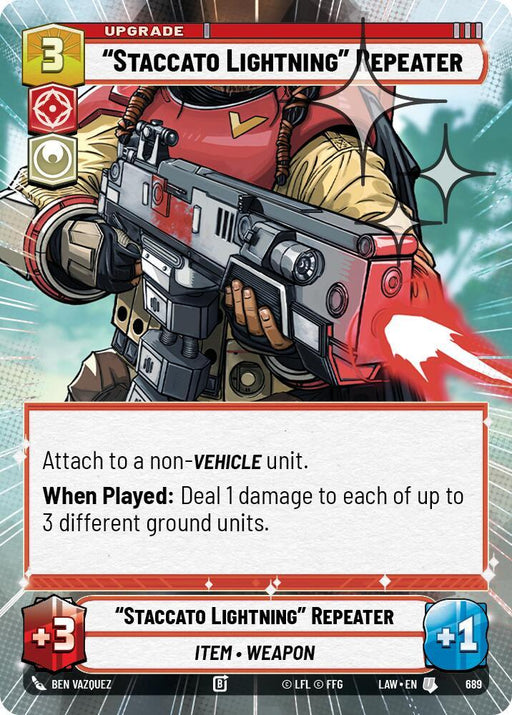 Staccato Lightning Repeater (451) (Hyperspace Foil) (451) [A Lawless Time] - for just $0.15! 