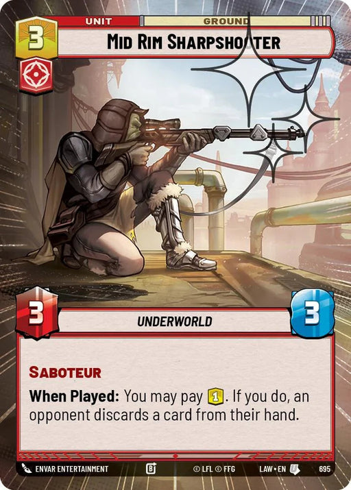 Mid Rim Sharpshooter (457) (Hyperspace Foil) (457) [A Lawless Time] - for just $0.10! 