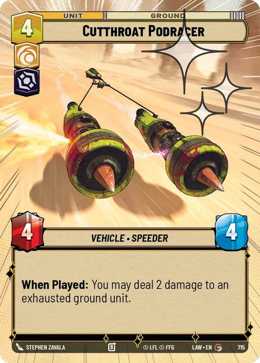 Cutthroat Podracer (477) (Hyperspace Foil) (477) [A Lawless Time] - for just $0.10! 
