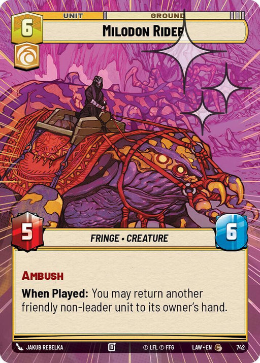 Milodon Rider (504) (Hyperspace Foil) (504) [A Lawless Time] - for just $0.10! 