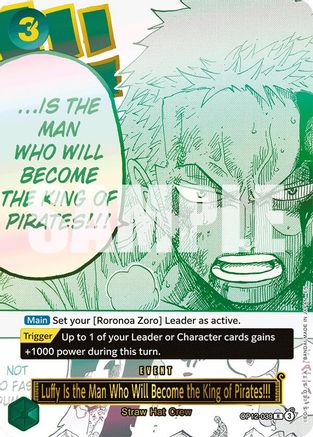 Luffy Is the Man Who Will Become the King of Pirates!!! (Japanese Version 3rd Anniversary Set) (OP12-039) - One Piece Promotion Cards Foil - for just $166.35! 