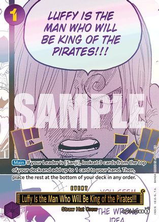 Luffy Is the Man Who Will Be King of the Pirates!!! (Japanese Version 3rd Anniversary Set) (OP12-079) - One Piece Promotion Cards Foil - for just $76.08! 