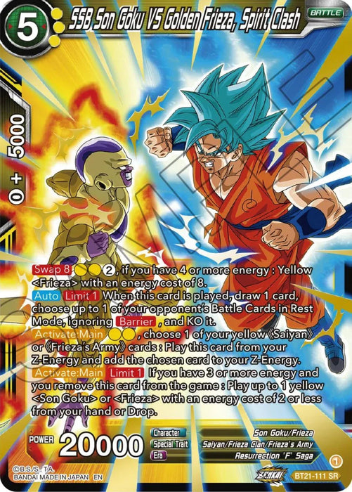 SSB Son Goku VS Golden Frieza, Spirit Clash (BT21-111) [Wild Resurgence] - for just $0.40! 