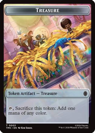 Treasure // Ninja Double-Sided Token (TMC-3 // 5) - Commander: Teenage Mutant Ninja Turtles - for just $0.05! 