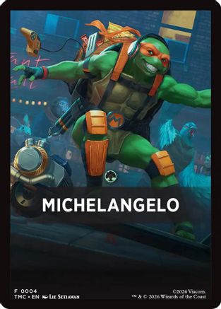 Michelangelo Theme Card (TMC-004) - Commander: Teenage Mutant Ninja Turtles - for just $0.08! 
