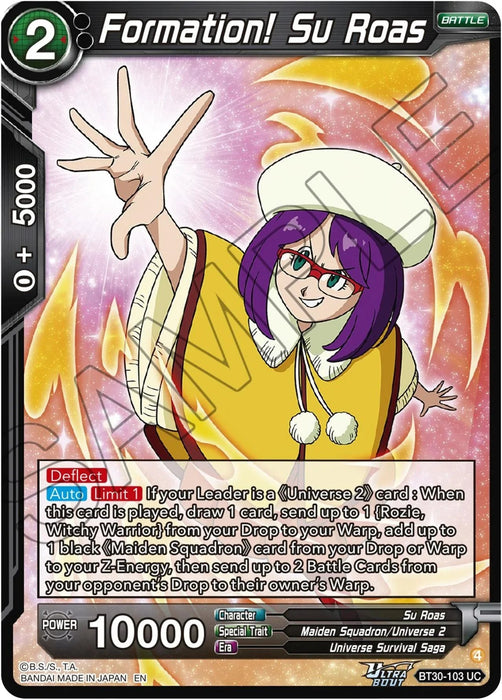 Formation! Su Roas (BT30-103) [Three Glorious Fighters] - for just $0.15! 