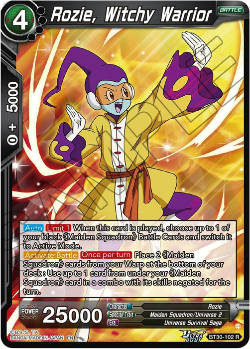 Rozie, Witchy Warrior (BT30-102) [Three Glorious Fighters] - for just $0.15! 