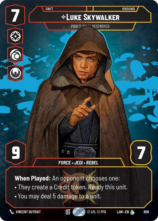 Luke Skywalker - Profit or Be Destroyed (Prestige) (806) (806) [A Lawless Time] - for just $2.45! 