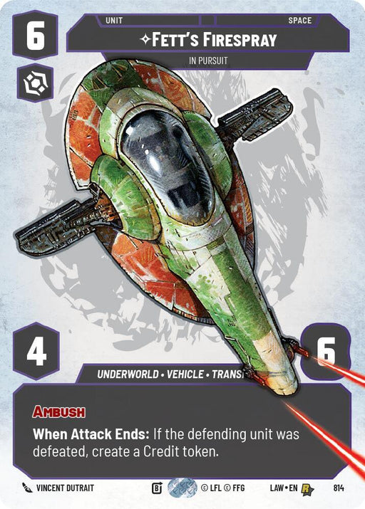 Fett's Firespray - In Pursuit (Prestige) (814) (814) [A Lawless Time] - for just $0.75! 