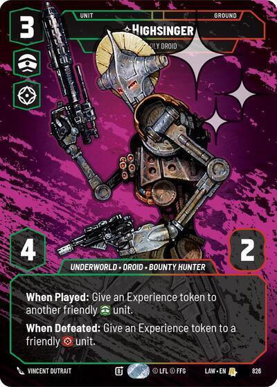 Highsinger - Deadly Droid (Prestige Foil) (826) (826) [A Lawless Time] - for just $1.85! 