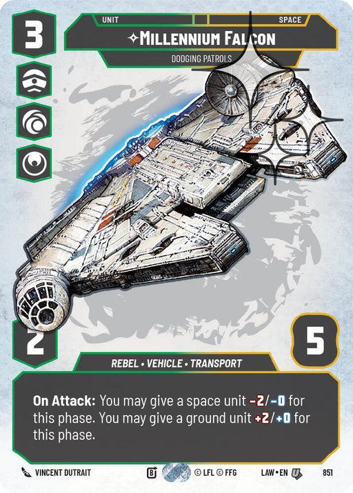 Millennium Falcon - Dodging Patrols (Prestige Foil) (851) (851) [A Lawless Time] - for just $2! 
